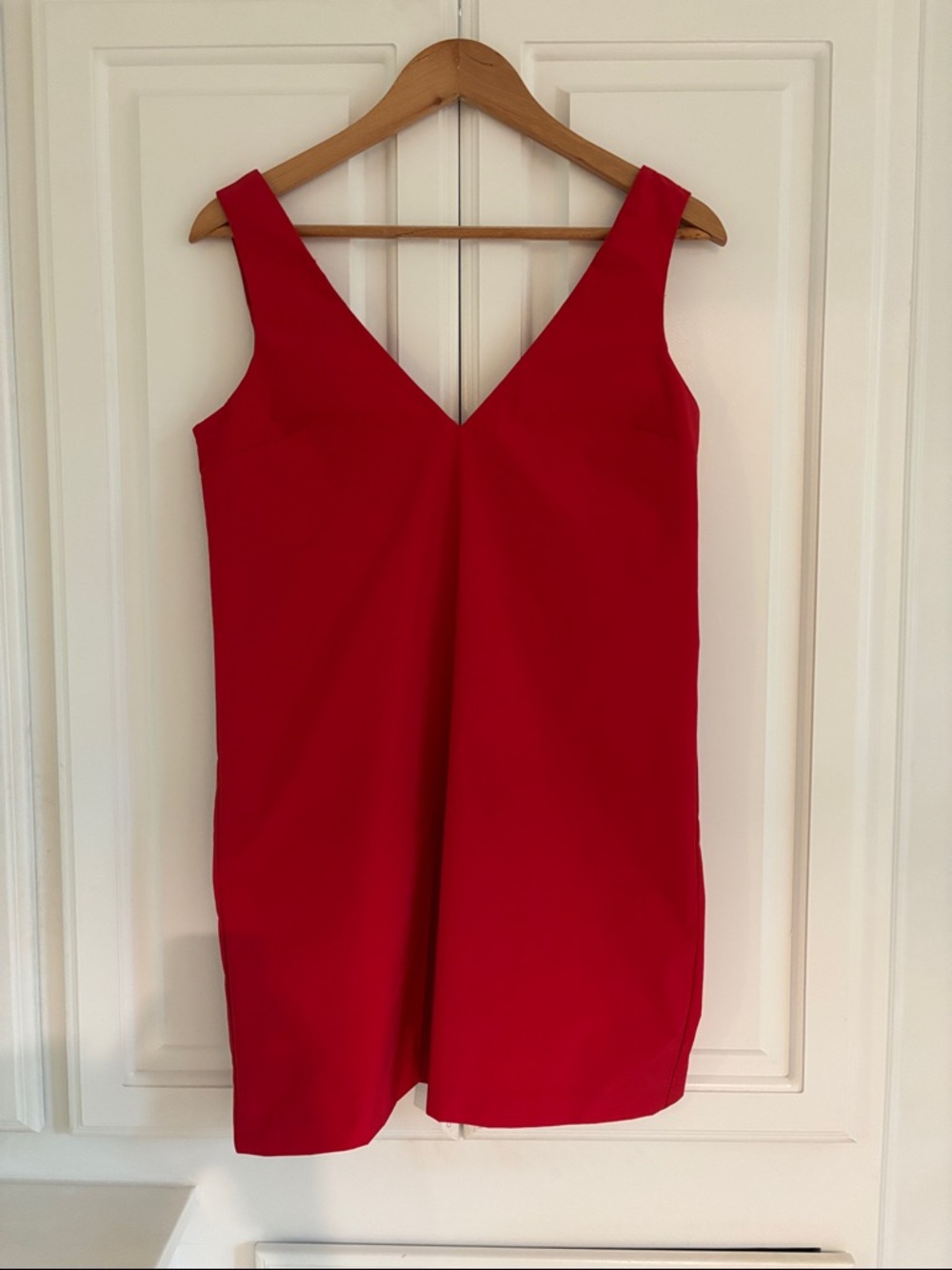 Red V-Neck Mini Dress - Unbranded